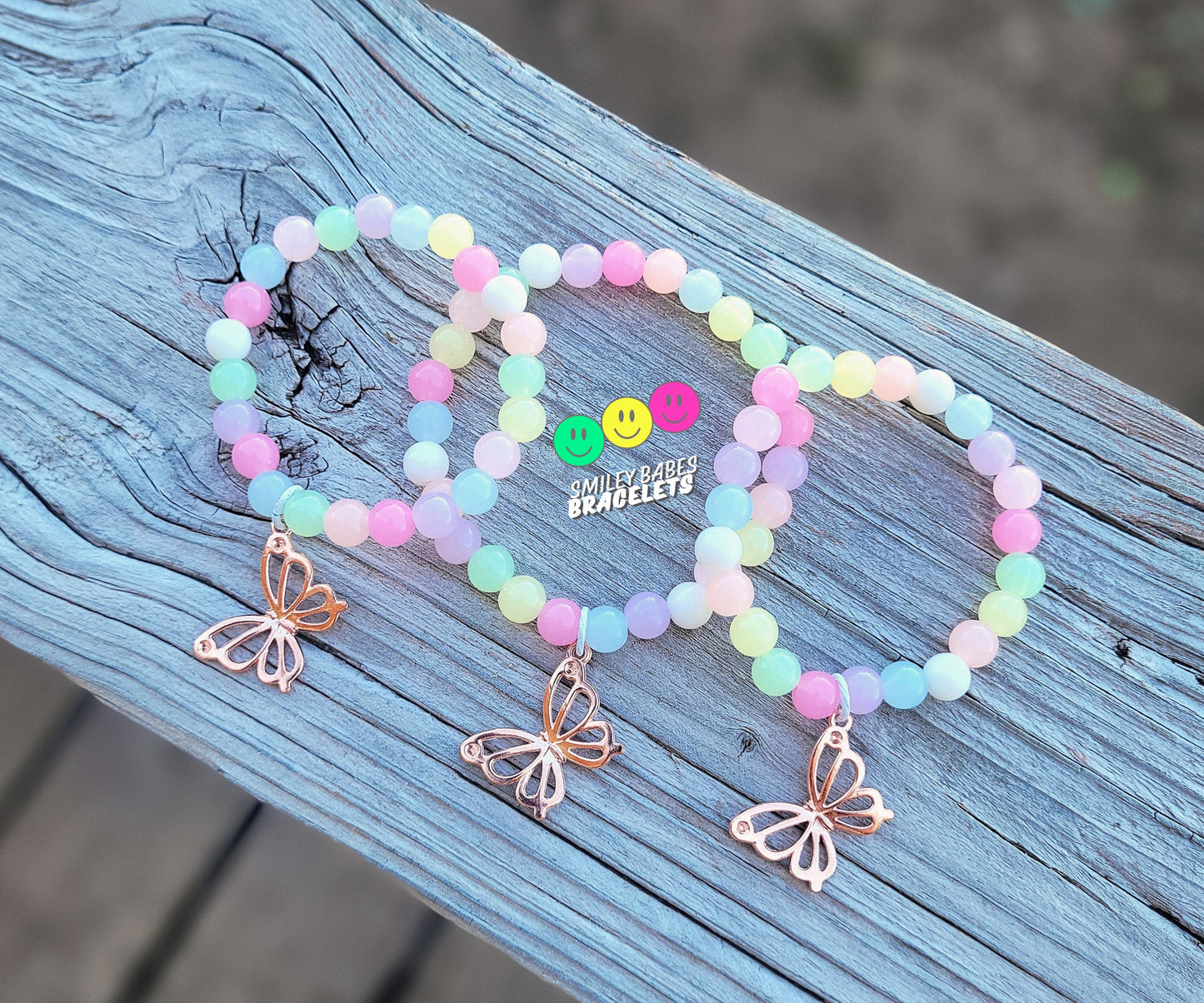 Rose Gold Butterfly Charmed Single