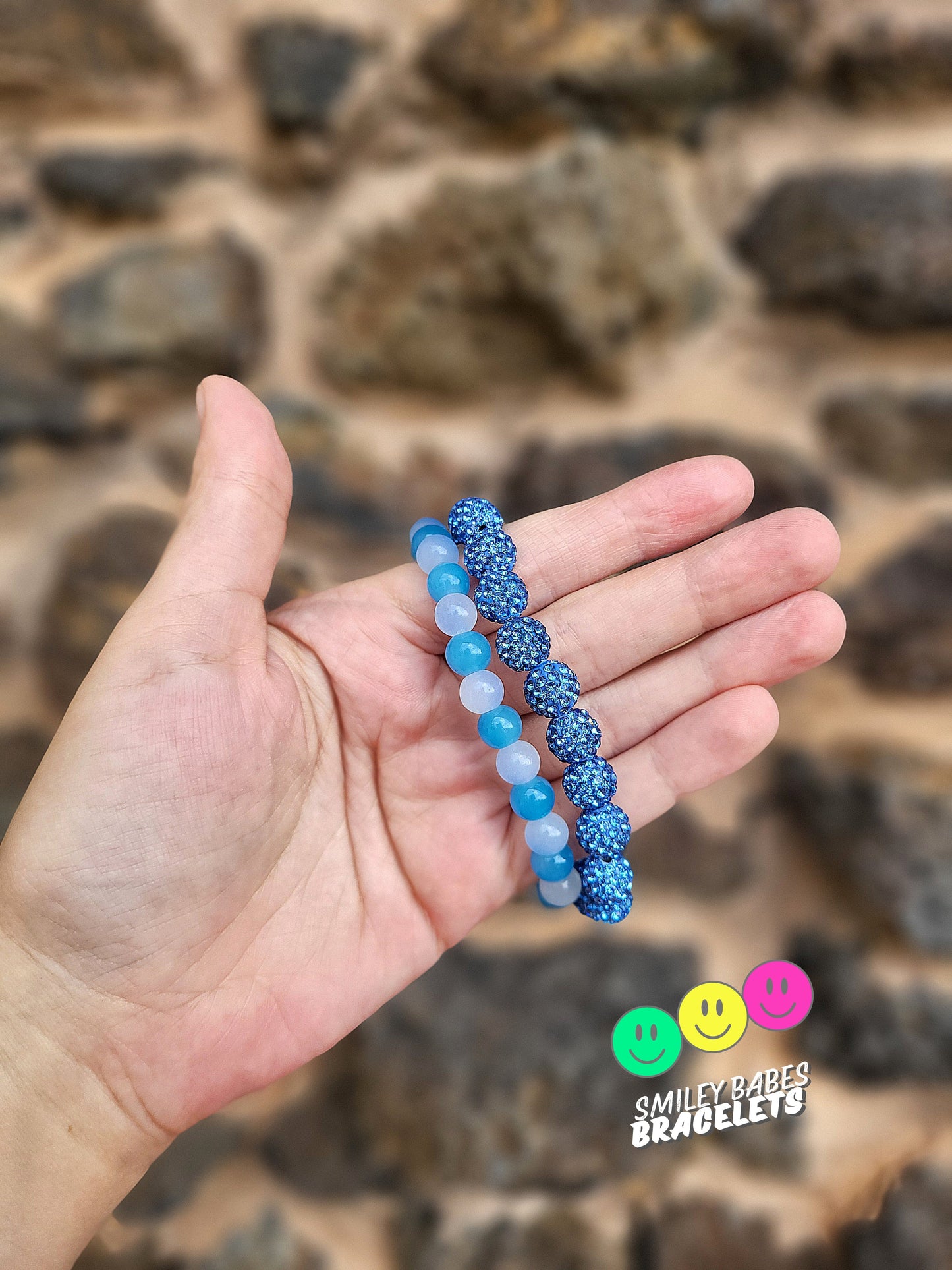 8" Adult Hazy Blue Duo --- DISCOUNTED 👇🏼
