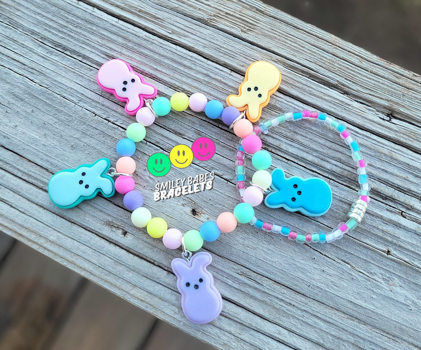 Marshmallow Bunny Charm Duo