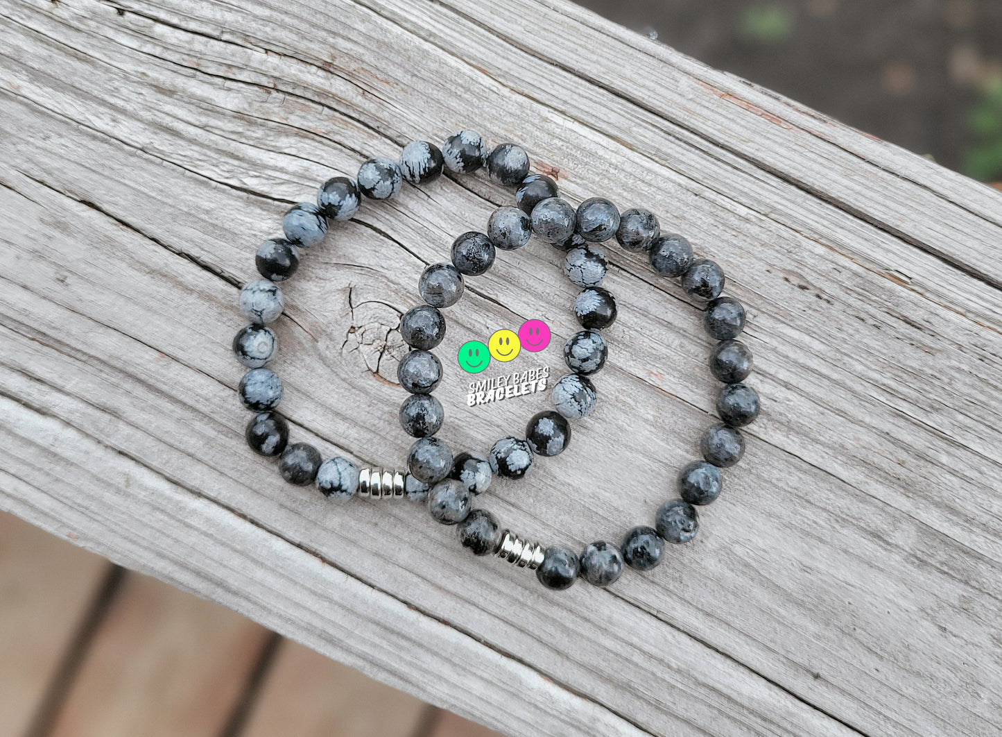 Adult 7" Black & Grey Stone Duo