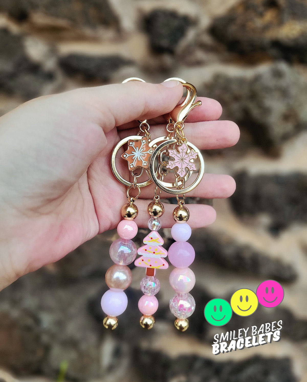 Mystery PINK Christmas Keychains